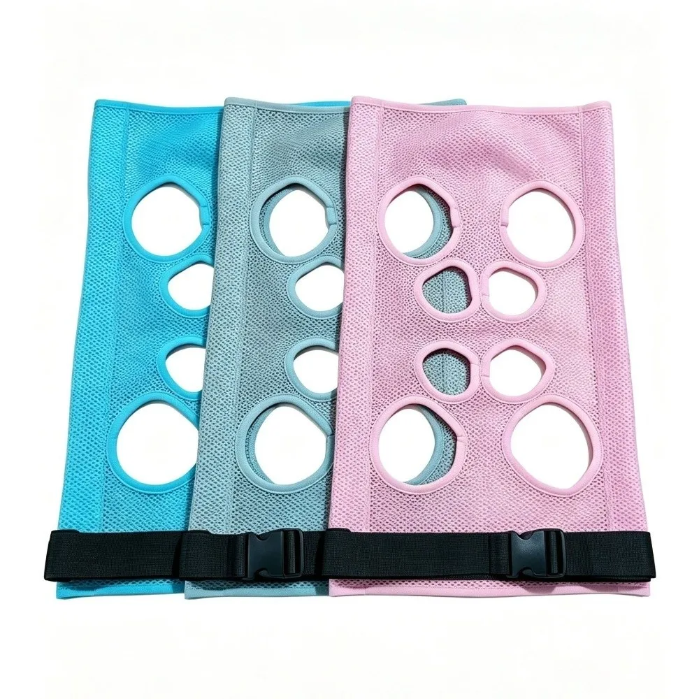 Breathable Pet Grooming Hammock Sling Cloth Multi-hole Adjustable Strap Cat Nail Trimming Hammock Mesh Anti-Scratch Quick Dry