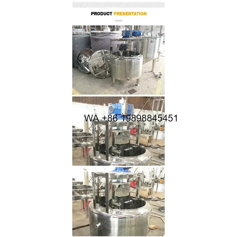 Wmwmnu New Stainless Steel Cheese Vat Mixer Tank for Dairy Processing Core Motor and Bearing Components for