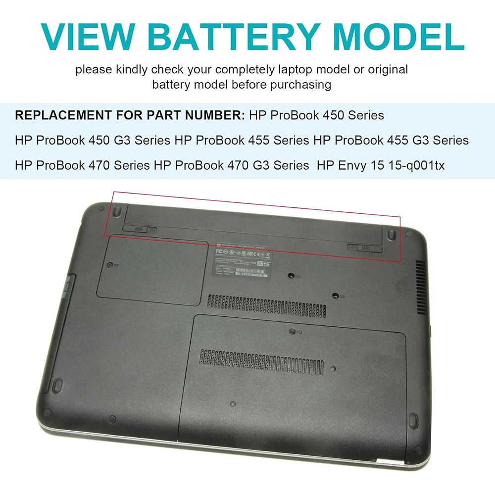 805047-851 805294-001 RI04 Battery for HP ProBook 450 455 470 G3 Series RI06XL HSTNN-DB7B HSTNN-PB6Q HSTNN-Q94C HSTNN-Q95C