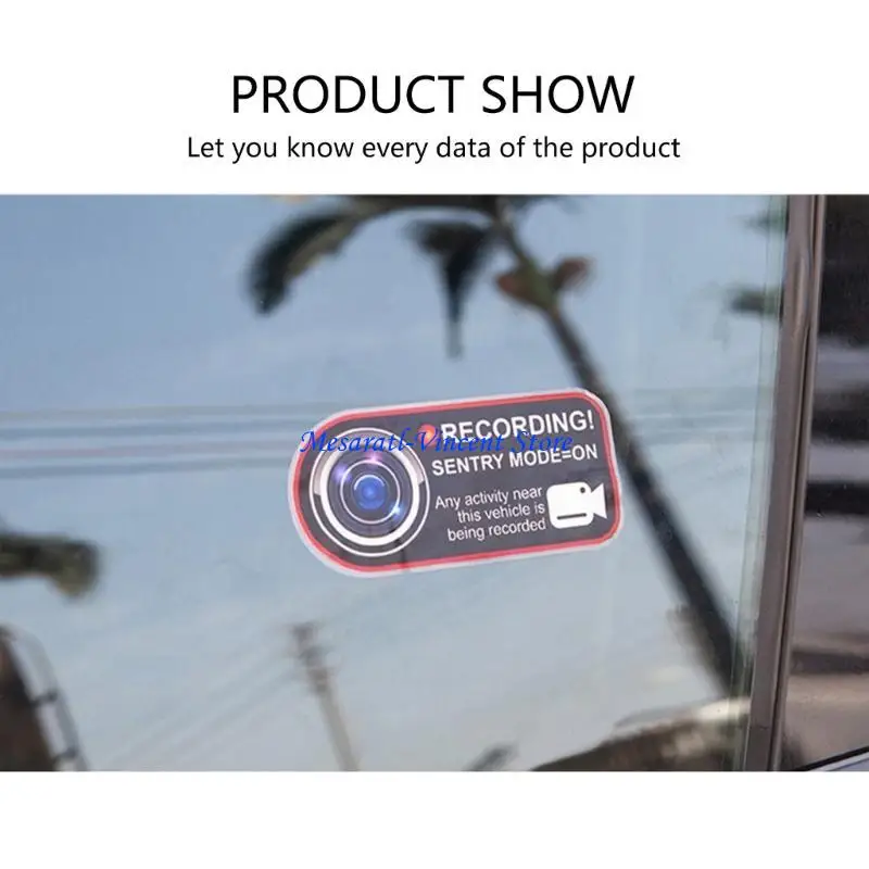 

A70F Alert System Car Sticker with Remote Mobile Monitoring Waterproof Car Decal with Intelligent Surveillances for Car Safety