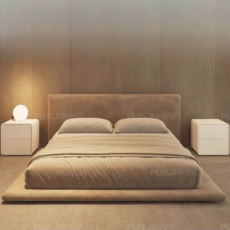 

Japanese Unique Bed Queen Size Aesthetic Multifunctional Sleeping Bed Lounge Frame Camas De Casal De Luxo Bedroom Furniture