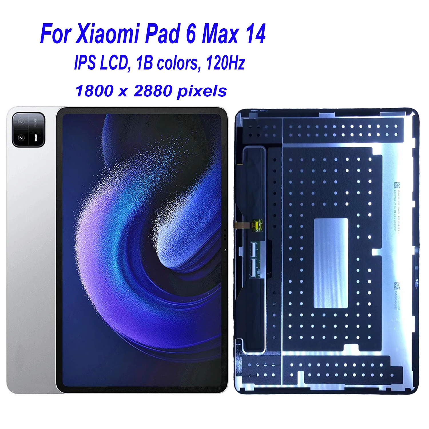 

IPS LCD, 120HZ Display Touch Screen Digitizer Glass Panel For Xiaomi Pad 6 Max 14