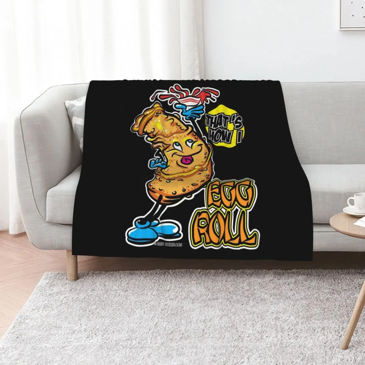 Egg Rolls, Thats How I Roll by eShirtLabs Throw Blanket Polar Warm Beach Camping Hairys anime Blankets