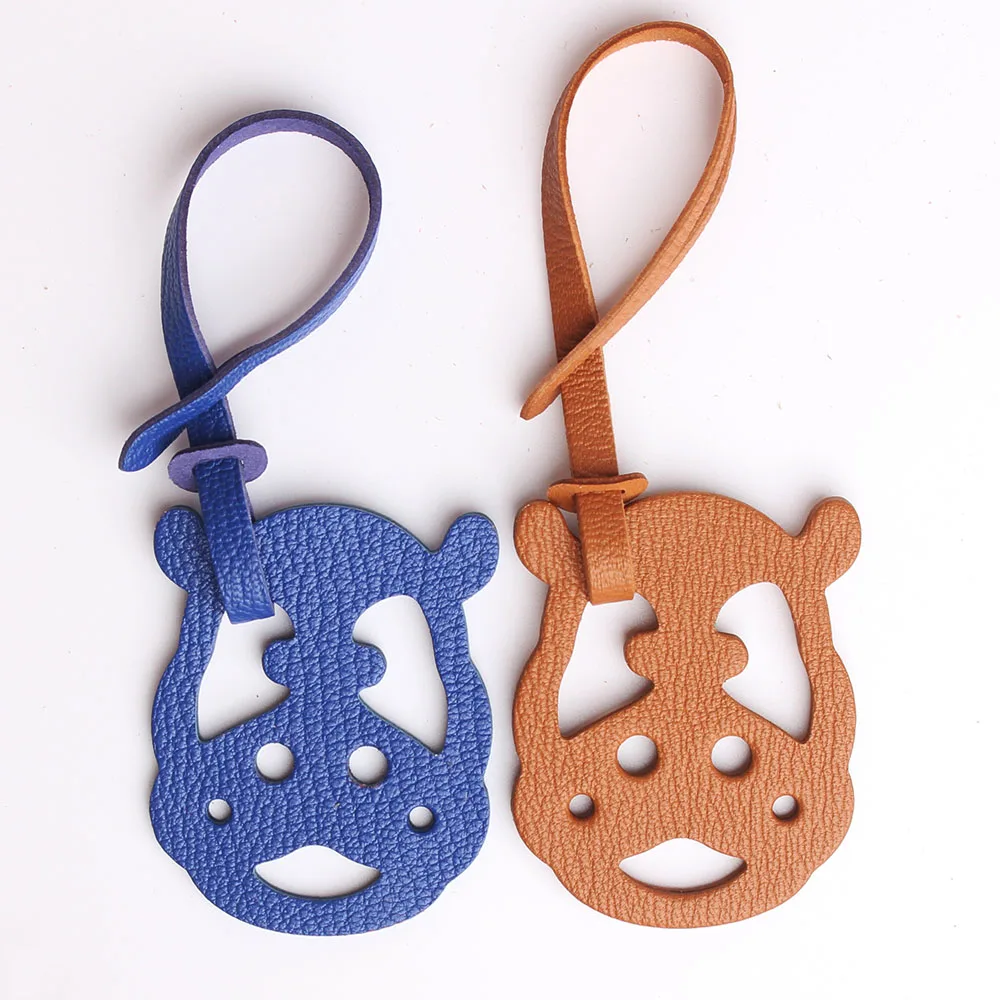 Wholesale Real Leather Ribbon Straps For Women Bag Charms Keychain Ladies Backpack Pendant