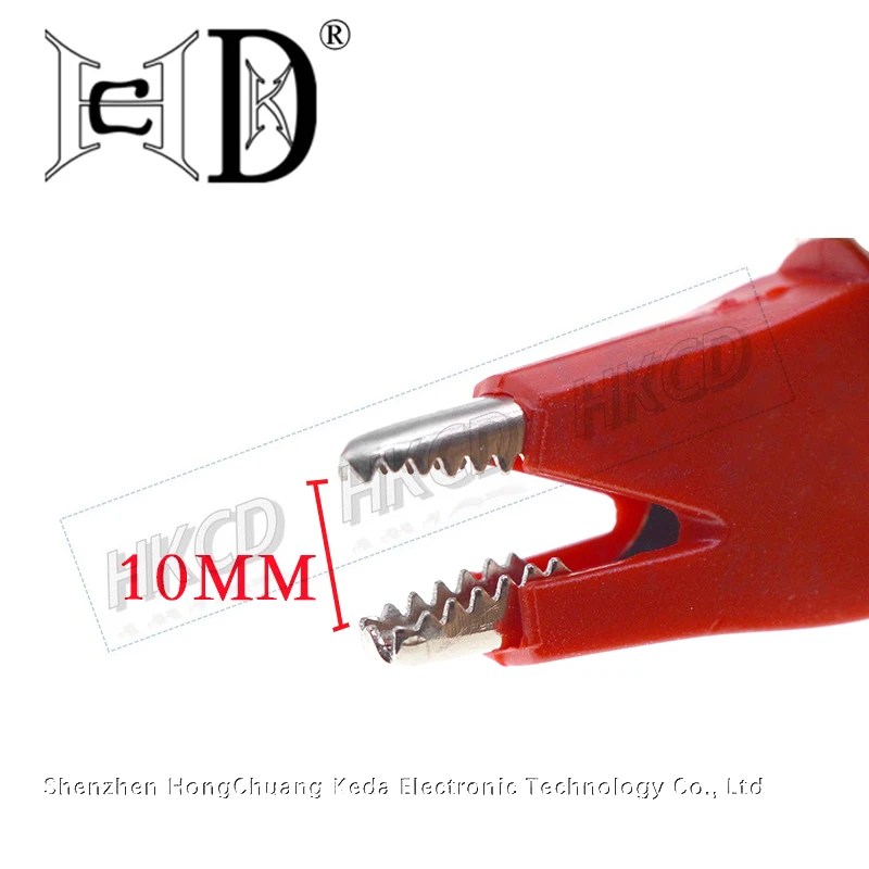 2pc Pure Copper Alligator Clip Wire With 4mm Plug Hole Medium Size Battery Clamp High Voltage Full-Covered Sheath Test Clamp 30A