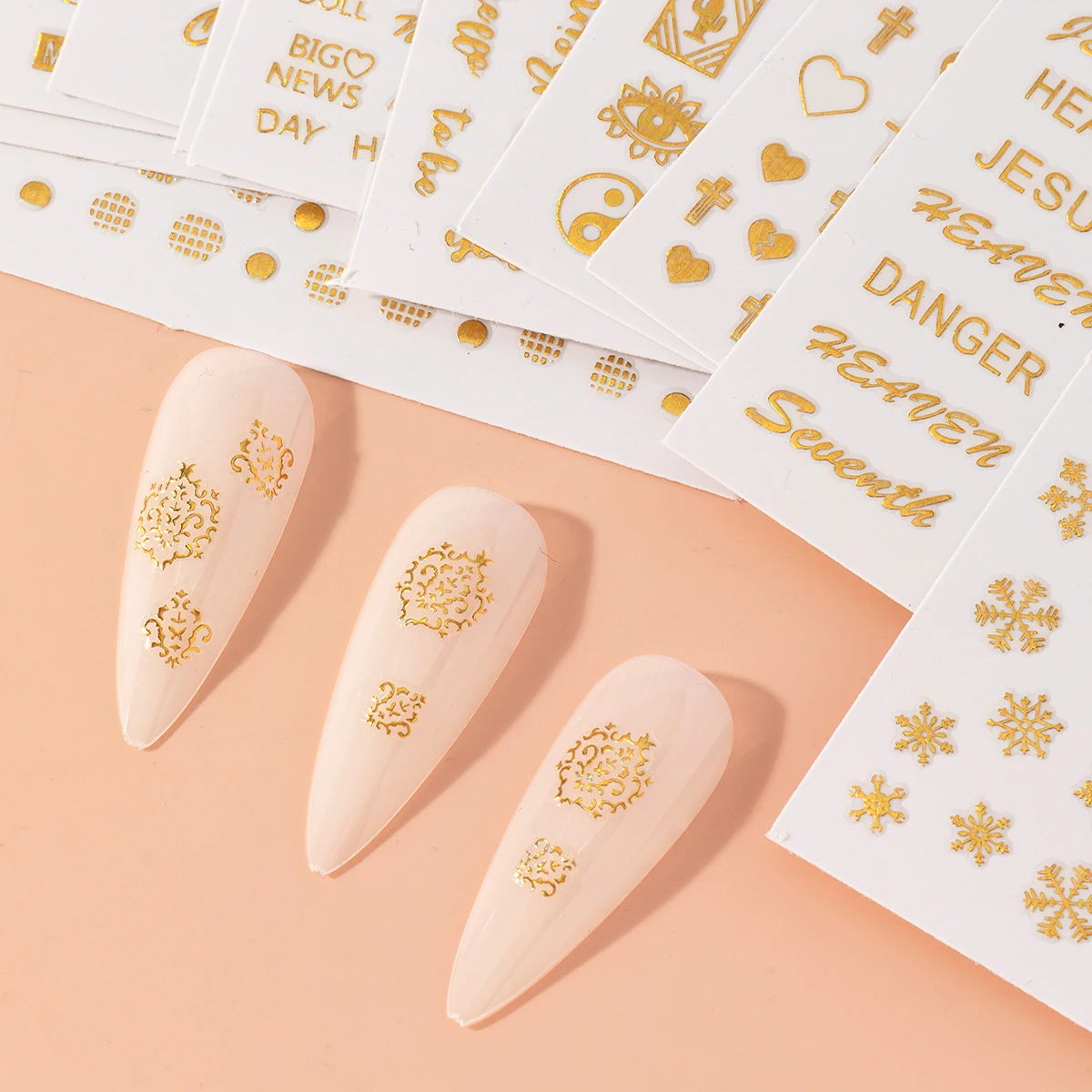 12 szt. Gotyckie Czarne Białe Złote Litery Naklejki na Paznokcie Alfabet Samoprzylepne Slidery Ozdoby do Manicure Tatuażu