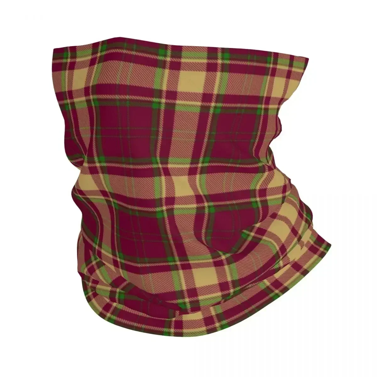 Bandana mit roten Streifen, Schottenkaro, Karomuster, Halsschutz, bedruckt, Wickelschal, Mehrzweck-Gesichtsmaske, Laufen, Unisex, Erwachsene, atmungsaktiv