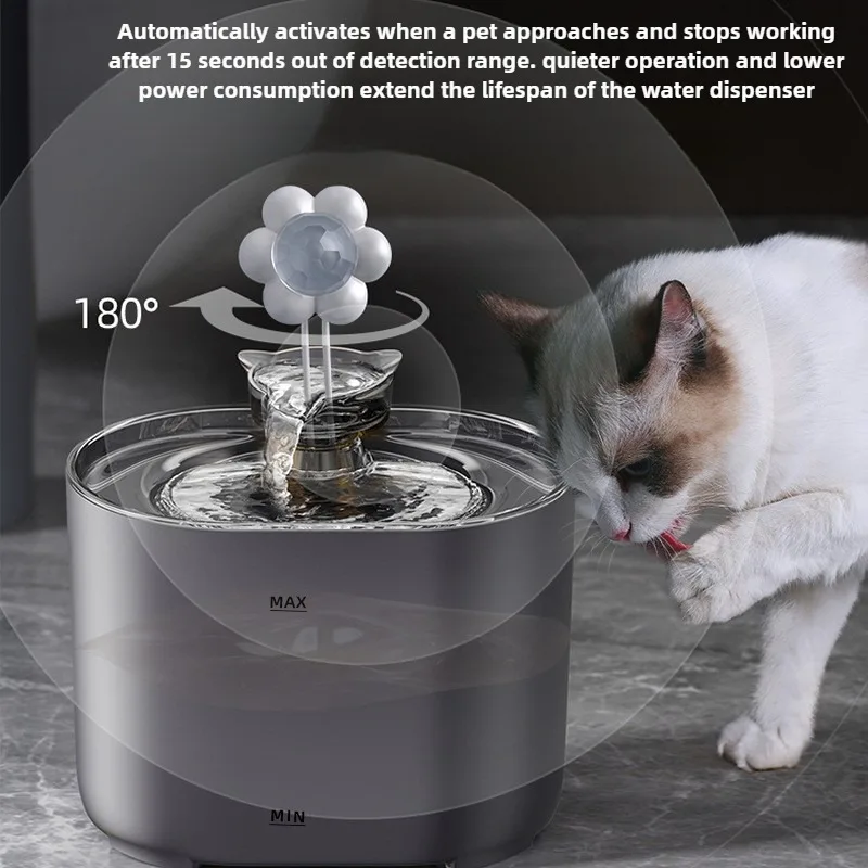 Cat Water Fountain Auto Recirculate Filter Cats Water Dispenser Filtring Cat Water Drinker USB Electric Mute Pets Cats Dispenser