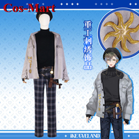 Cos-Mart Anime Vtuber NIJISANJI Luxiem Ike Eveland Cosplay Costume Fashion Handsome Uniform Activity Party Role Play Clothing