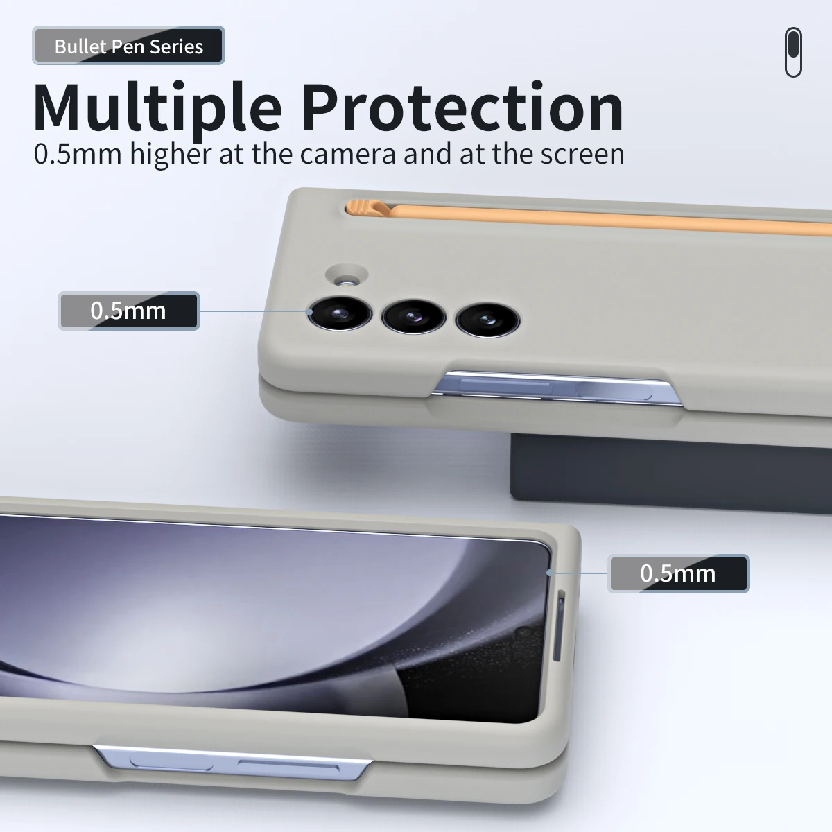 Skin Feel Purity Casing Samsung Z Fold5 Fold4 Fold3 Candy Color Hard PC for Samsung Galaxy Z Fold 5 Protection Case