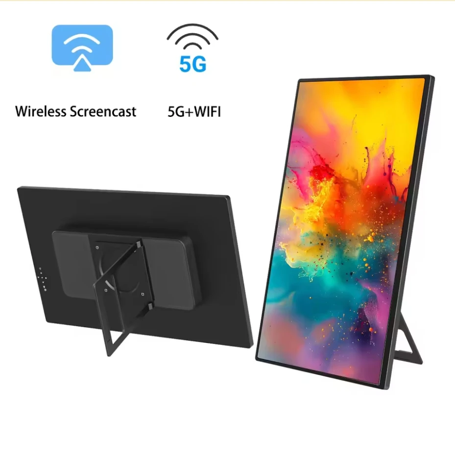 18.5 Inch Portable Monitor HDR Display WiFi 5GHz Wireless Connection With VESA & Stand 125° Adjustable For Laptop PS4/5 Switch
