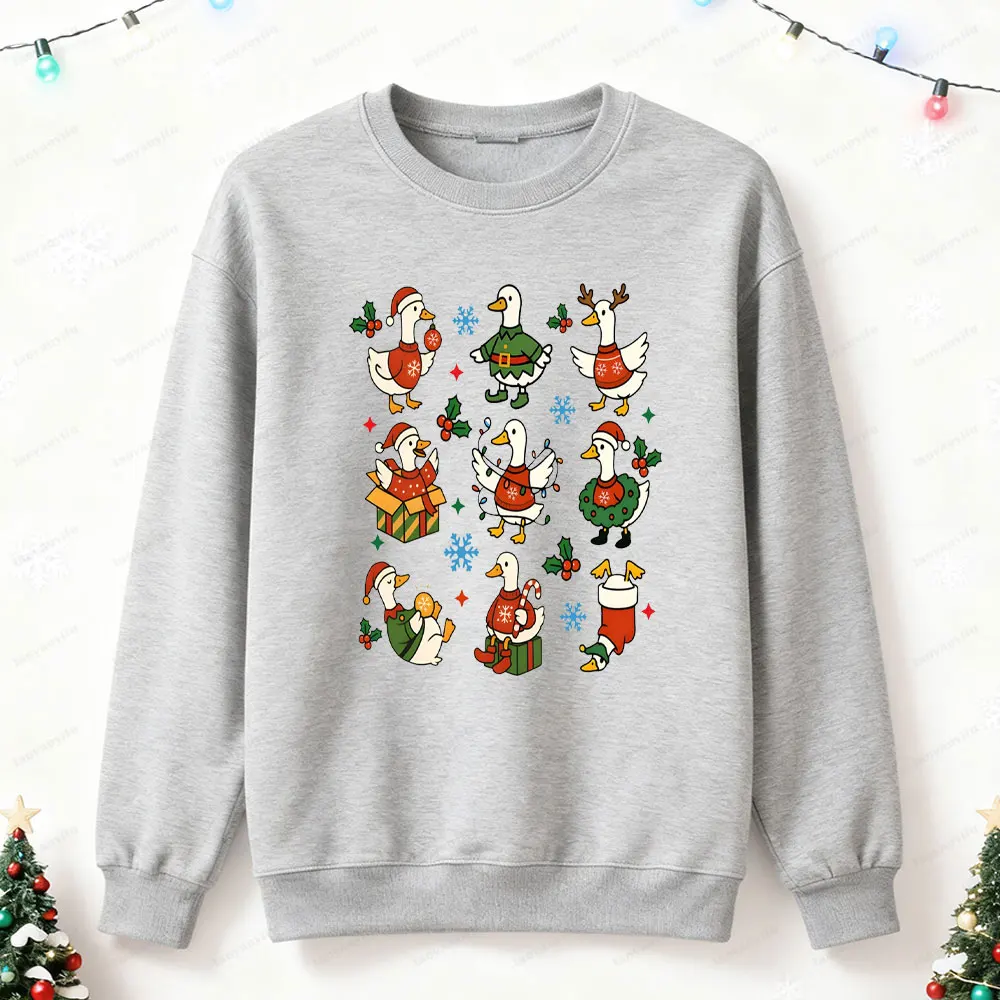 Ganso natal hoodie apenas uma ganso alegre moletom natal ganso pato feminino camisola engraçado natal feriado moletom