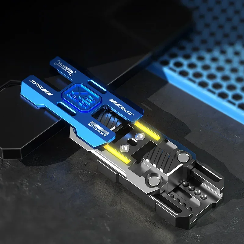 YIJOO Luminoso Push Slider Magnetico Fidget Slider Giocattoli Sensoriali Metallo EDC Armatura Antistress Fidget Spinner Giocattoli