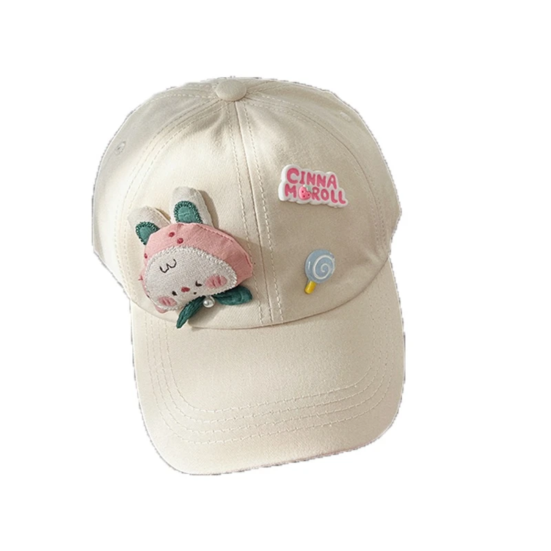 الربيع/الخريف نمط الاطفال الكرتون قبعة بيسبول للفتيات ثلاثية الأبعاد شخصية منقار البط قبعة للأطفال قبعة الحماية من الشمس لجميع الفصول #6