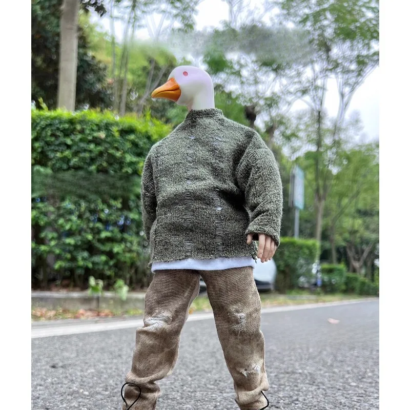 

1/6 Scale Trendy Male Doll Clothes Ripped Sweater Jeans T-shirt Pants Suit Model 12" Action Figures Body