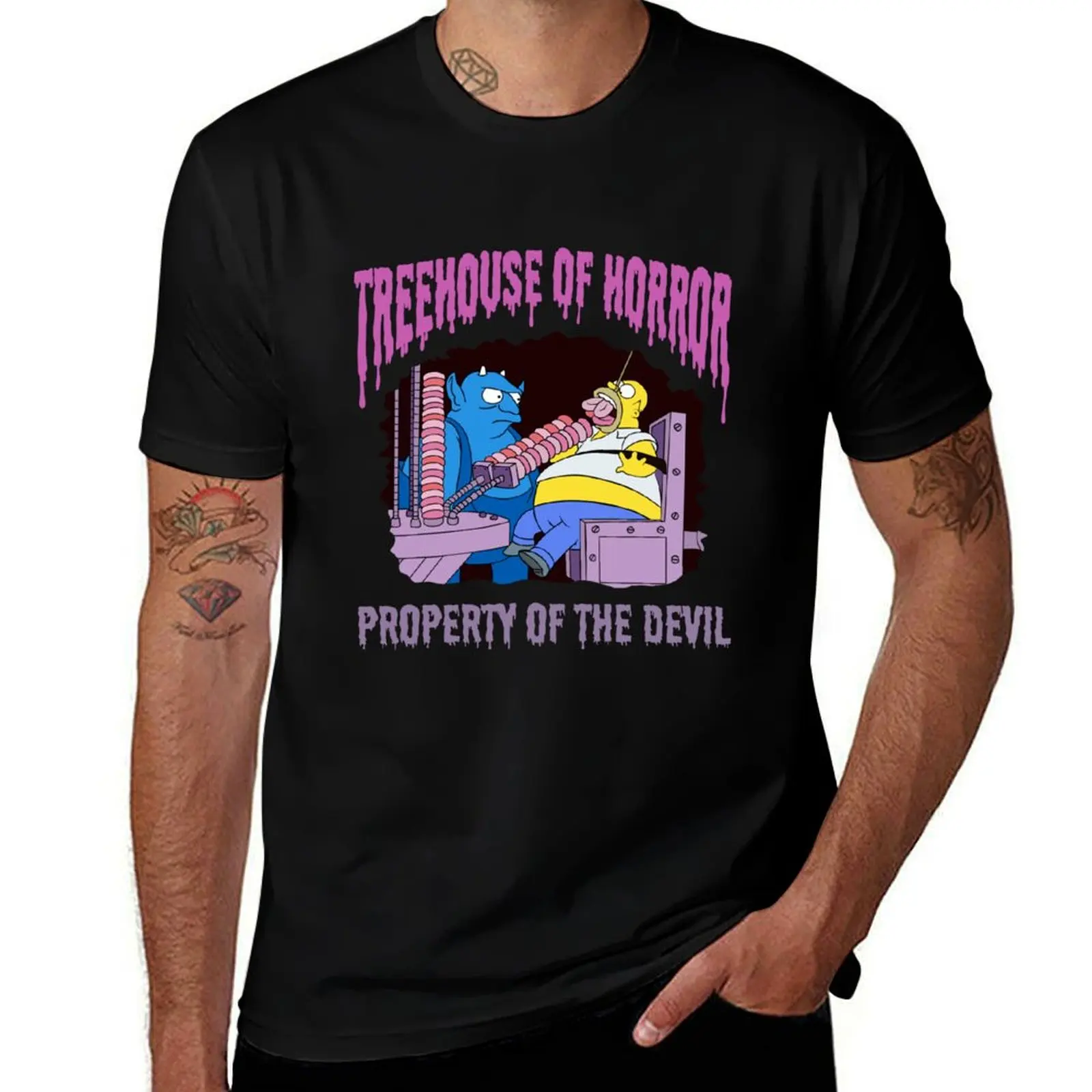 Treehouse of horror purgatory T-Shirt summer tops plus sizes mens tall t shirts