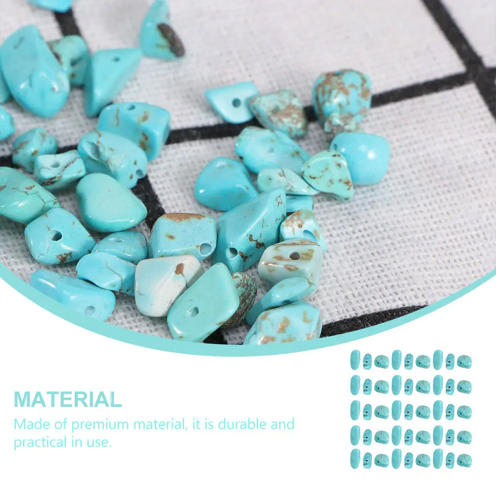 

Turquoise Diy Craft Kit For Girls Handmade Jewelry Making Natural Stone Chips Loose Beads Set Fashion Beads Crafts