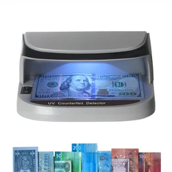 Portable Desktop Counterfeit Bill Money Detector Small Cash Currency Banknotes Notes Checker Support Ultraviolet UV