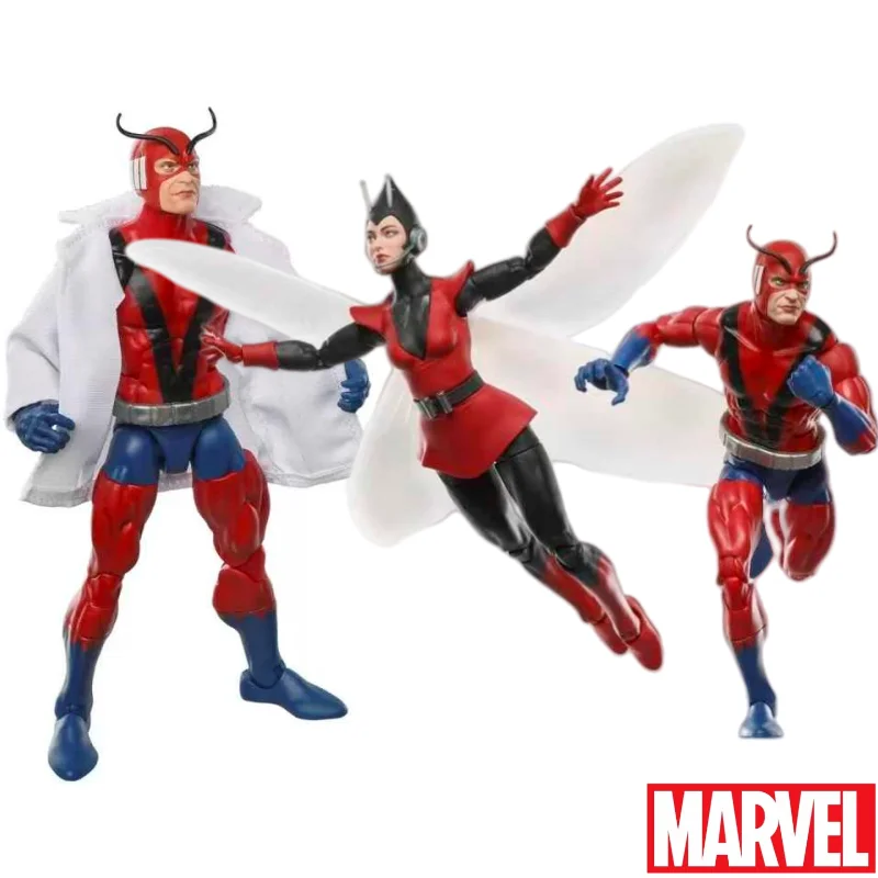Marvel Legends Reimpresión Giant-Man Ant-Man Wasp Juego doble de figuras de acción de 6 pulgadas Muñeca móvil Estatuilla de juguete para niños