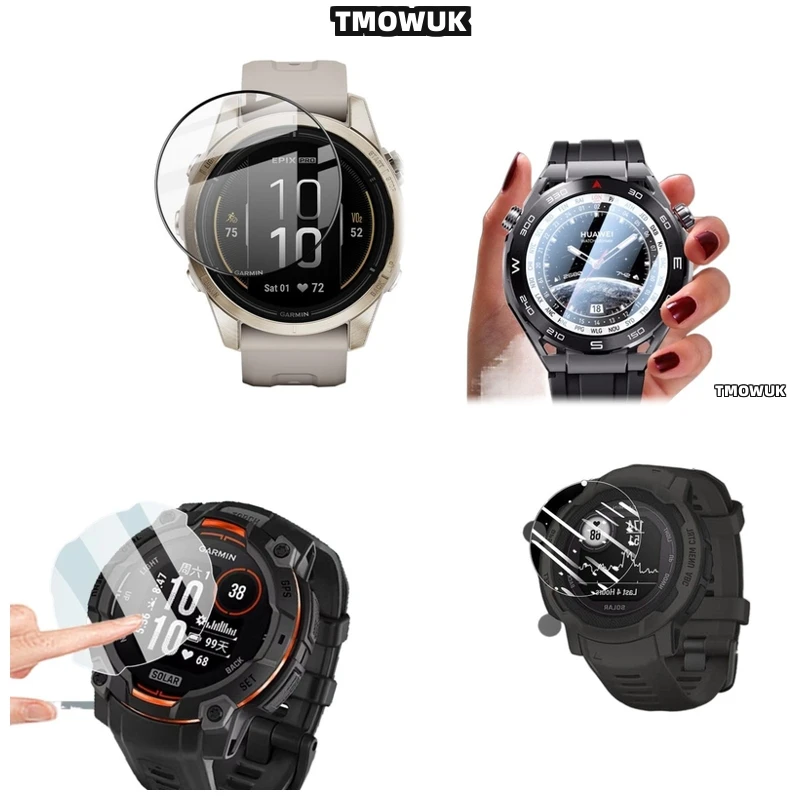 

For Garmin Instinct 2/2X/3/3E/Crossover 40/45/50mm HD Tempered Glass Screen Protector 9H Hardness Anti - Scratch
