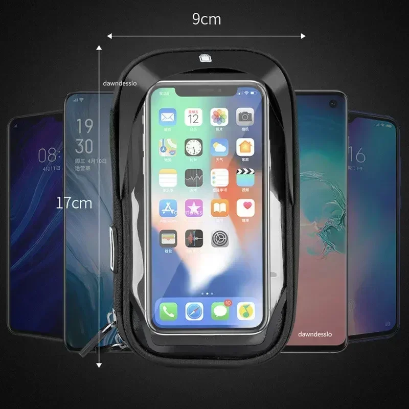 Support de téléphone de vélo étanche de 6.4 pouces, support de guidon de moto, étuis de sac universels pour vélo et Scooter, support de téléphone portable