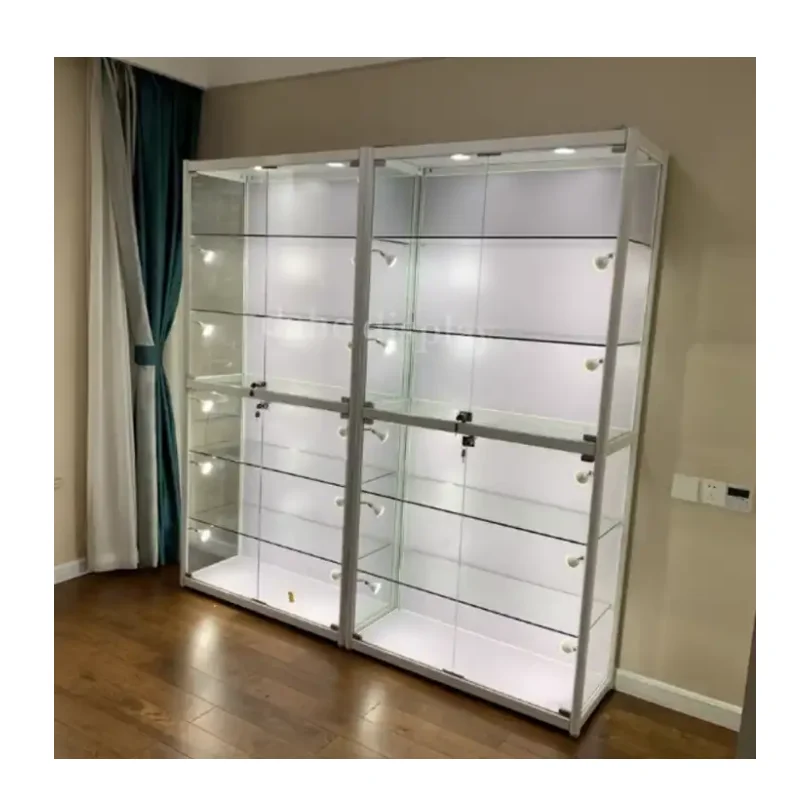 

custom.Multi Function Modern Showcase with Led Lights Display Tall and Large Glass Display Cabinet