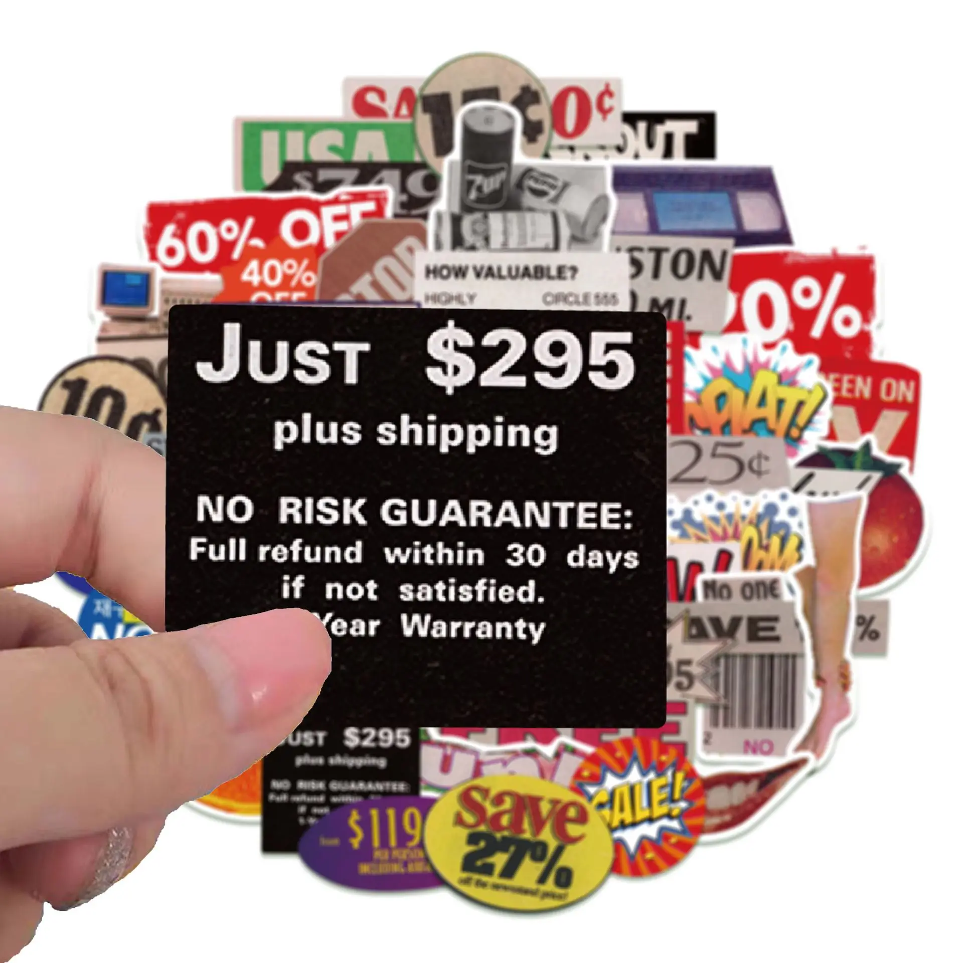 50Pcs Pop Style Vintage For Gift DIY Skateboard Luggage Refrigerator Notebook Motorcycle Waterproof Stickers image 2