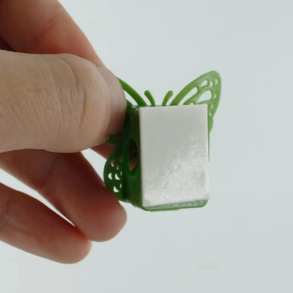Plant Climbing Support Clip 10/100 Pcs Vine Fixture Clips with Adhesive Stickers Butterfly Shape Climbing Plant Wall Clips