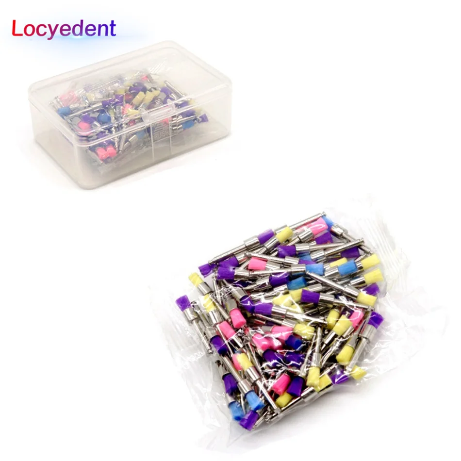 Escova de nylon, Escovas de polimento, Descartável, Oral Care, Cabeça para Clareamento dos Dentes, Limpeza, Tipo Plano, 100Pcs por pacote