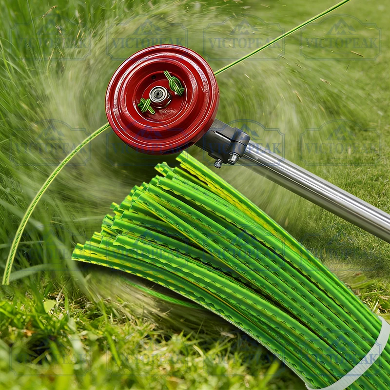 Professional Garden Power Tool Accessories Wire Jagged 3.0mm*30cm 70Pieces/Pack Green Trimmer Line for Brush Cutter Trimmer Head