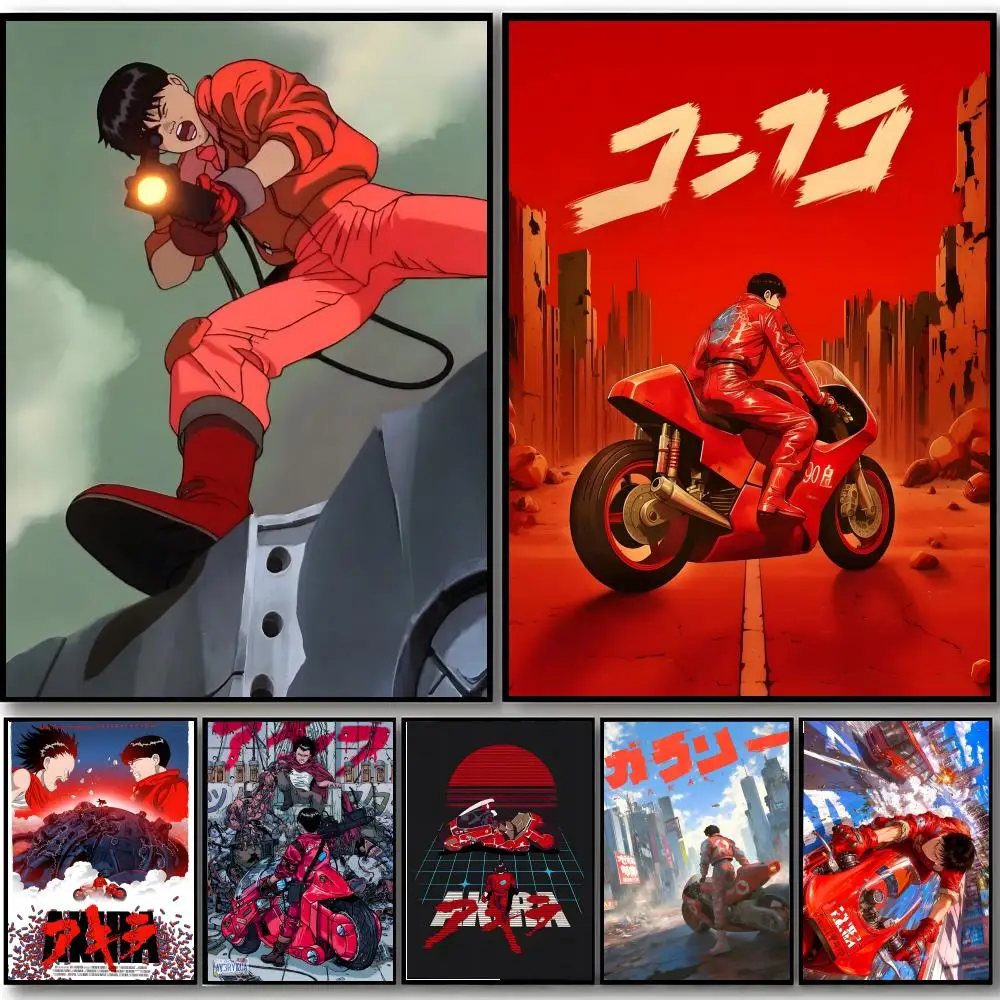 Anime A-Akira Poster Self-adhesive Art Waterproof Sticker Coffee House Dorm Room Wall Decor