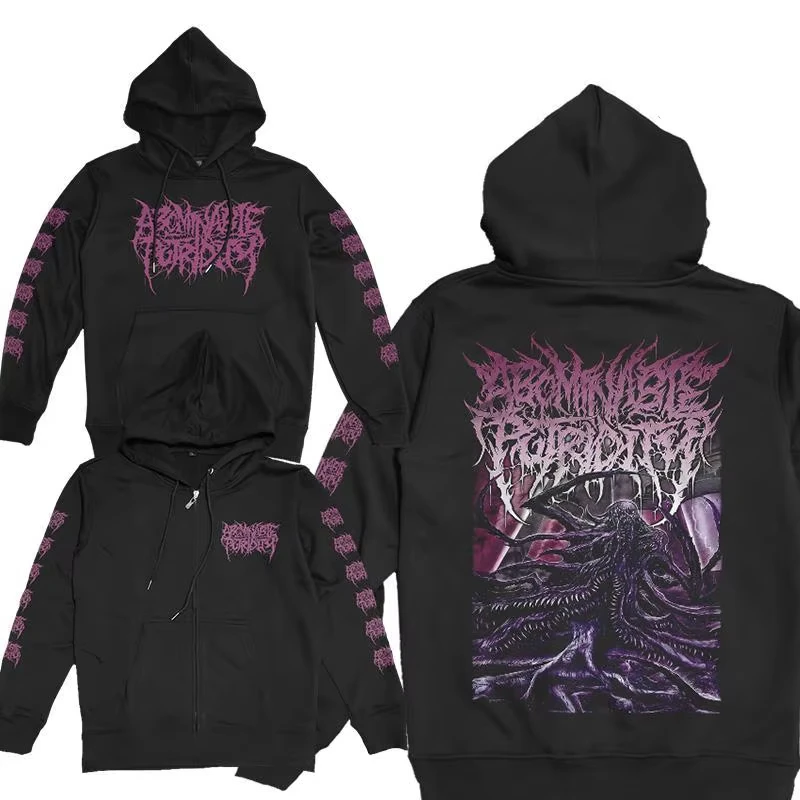 Abominable Putridity: Cruel Death Gold Band Omnivore Entity Hoodies Hoodies Hoodies Sweaters Cotton Fashion Streets