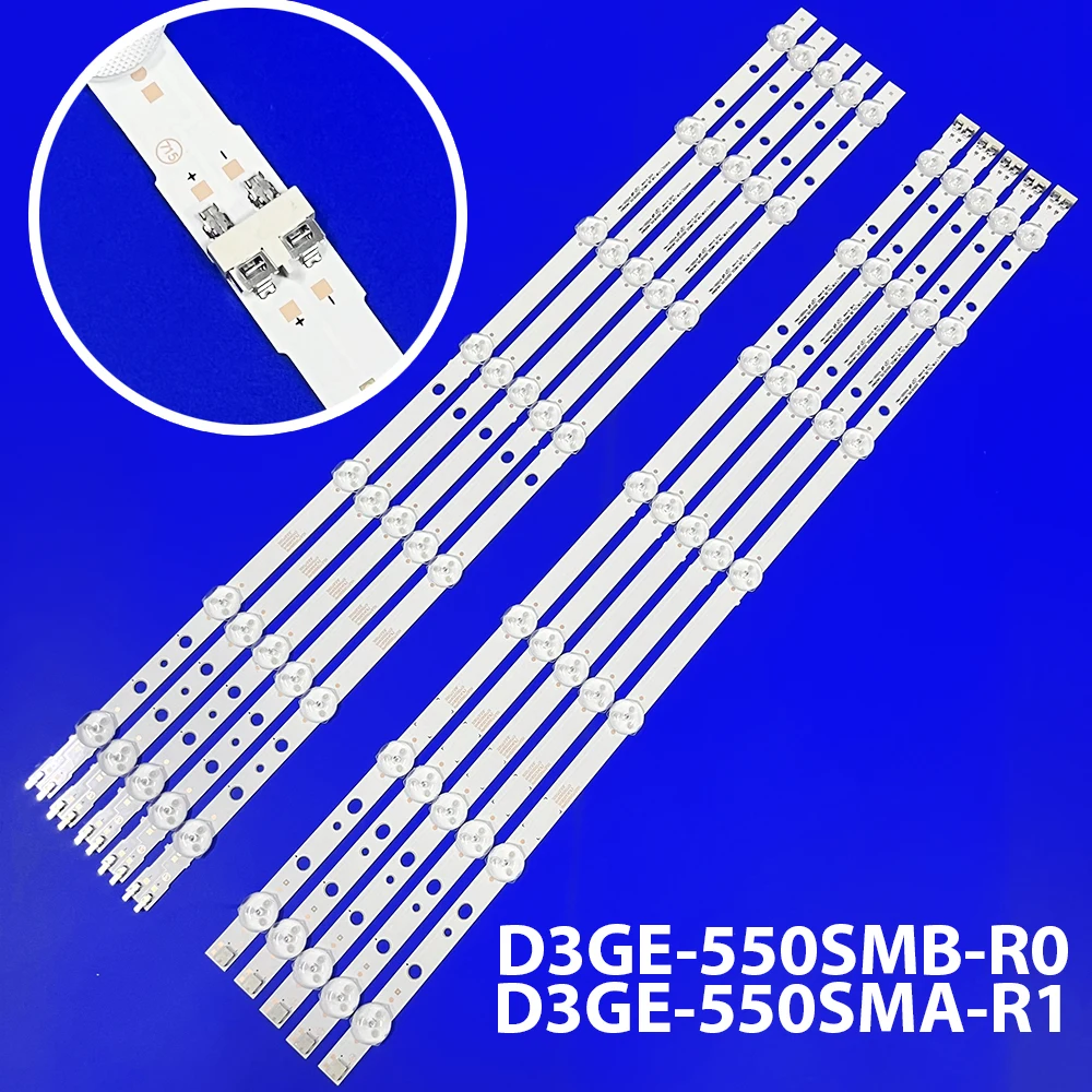 10pcs LED Backlight strips Original for Sam sung UN55FH6030 UN55H6203 UN55J6201AF UN55J6200 UE55H6203AW D3GE-550SMA-R1 550SMB-R0