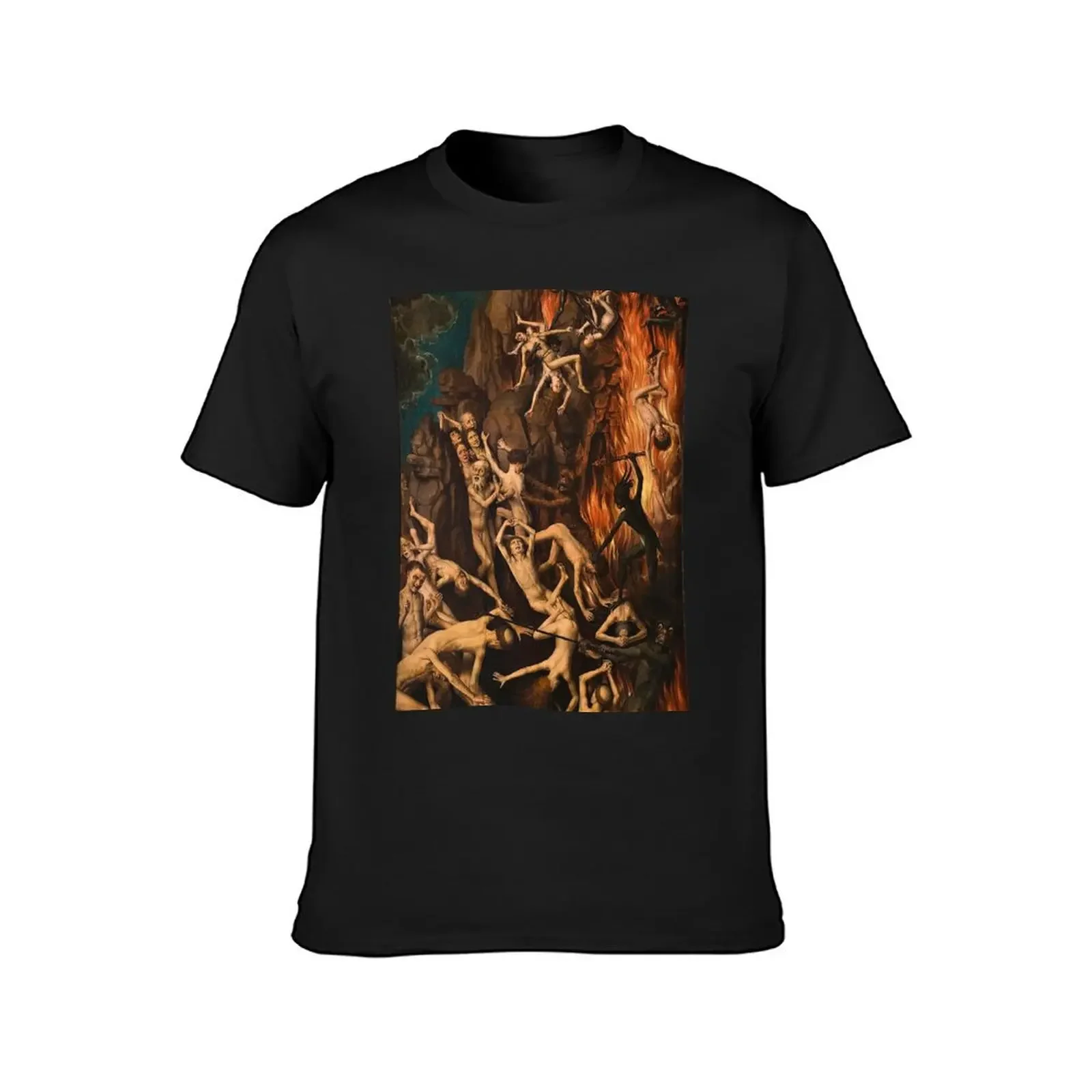 HD Last Judgement - Hell (right panel) , by Hans Memling - Original colors- HIGH DEFINITION T-Shirt summer top sweat shirts, men