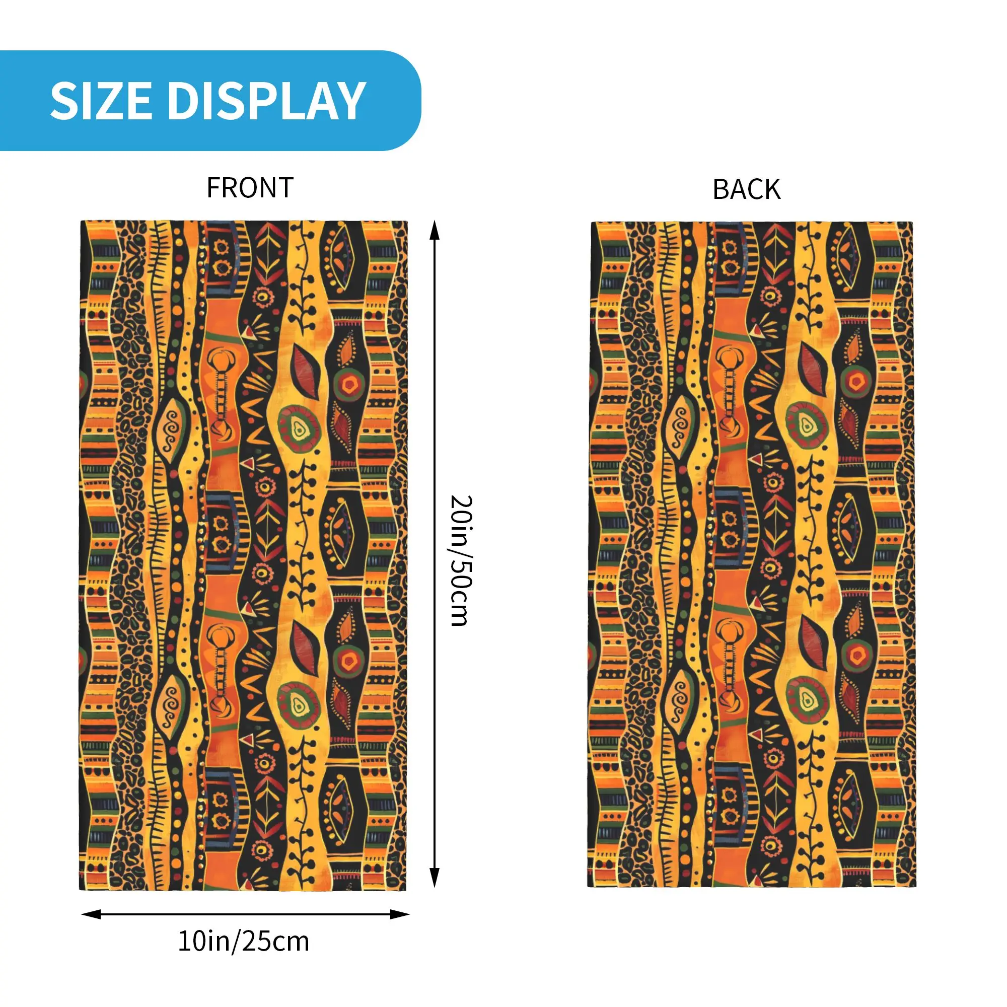 Abstract Tribal Stripes for Black Month Bandana Neck Gaiter Printed Mask Scarf Cycling Scarf Riding Unisex Adult Winter