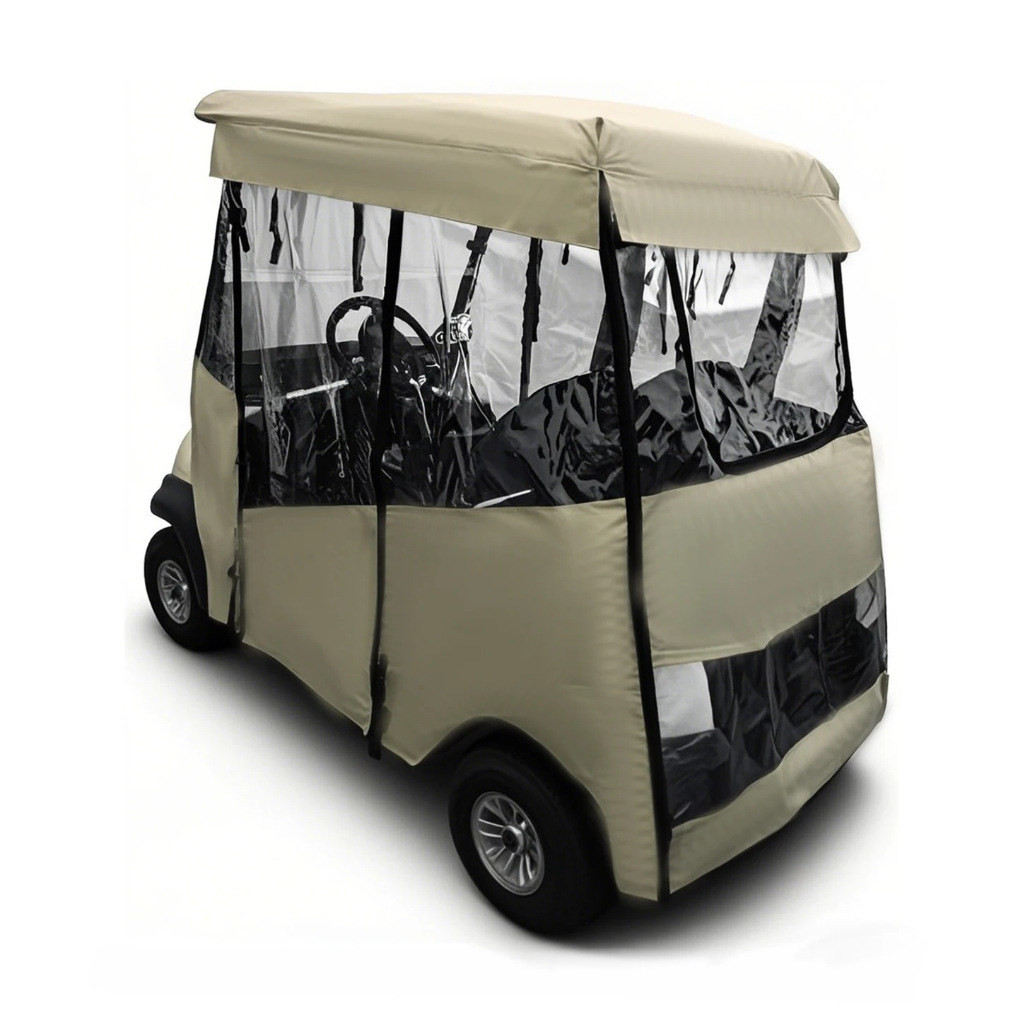Гольф-кар Deluxe Driving Enclosure, 2-пассажирский только подходит для Club Car Precedent, Tempo & Onward Golf Cart с дверной молнией, Clear Win