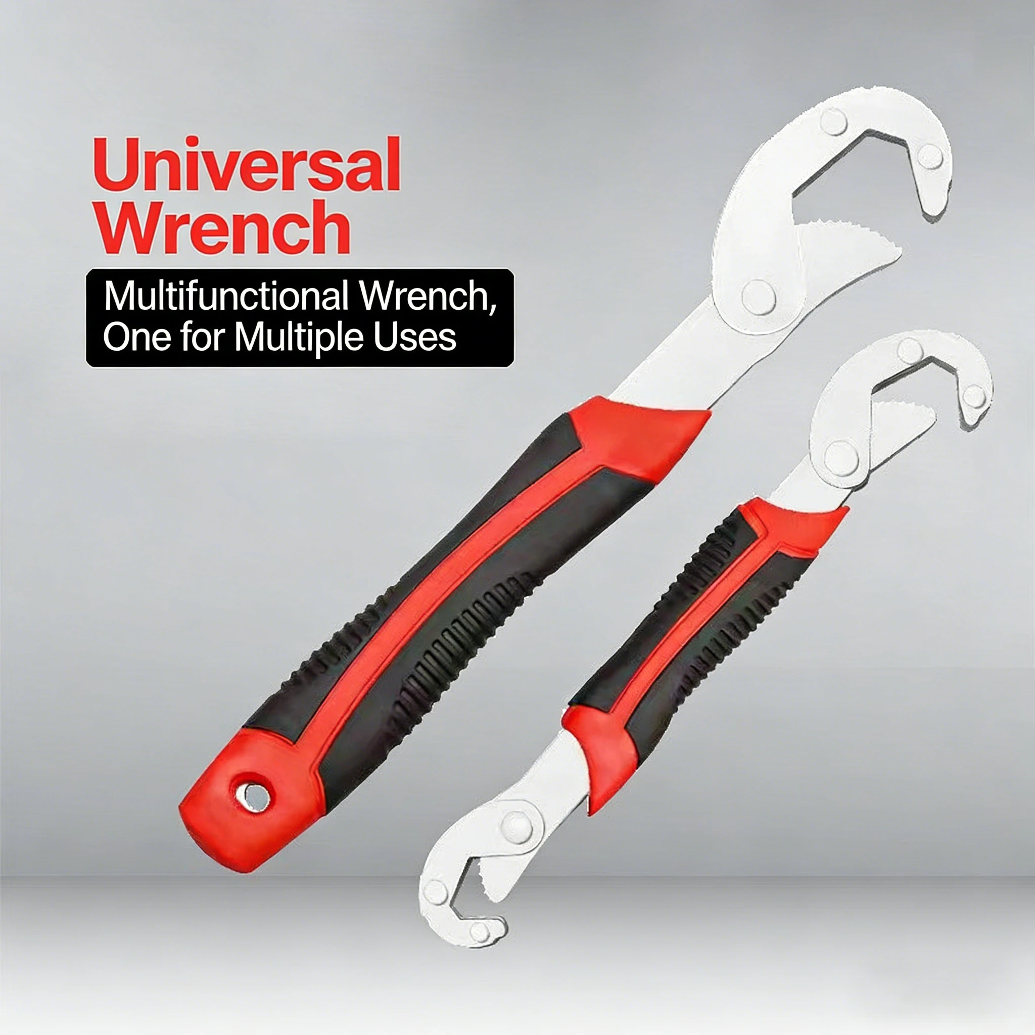 

Набор универсальных ключей из 2 предметов, регулируемые ключи из хромованадиевой стали с противоскользящей ручкой, инструмент с широким диапазоном затяжки 6-32 мм