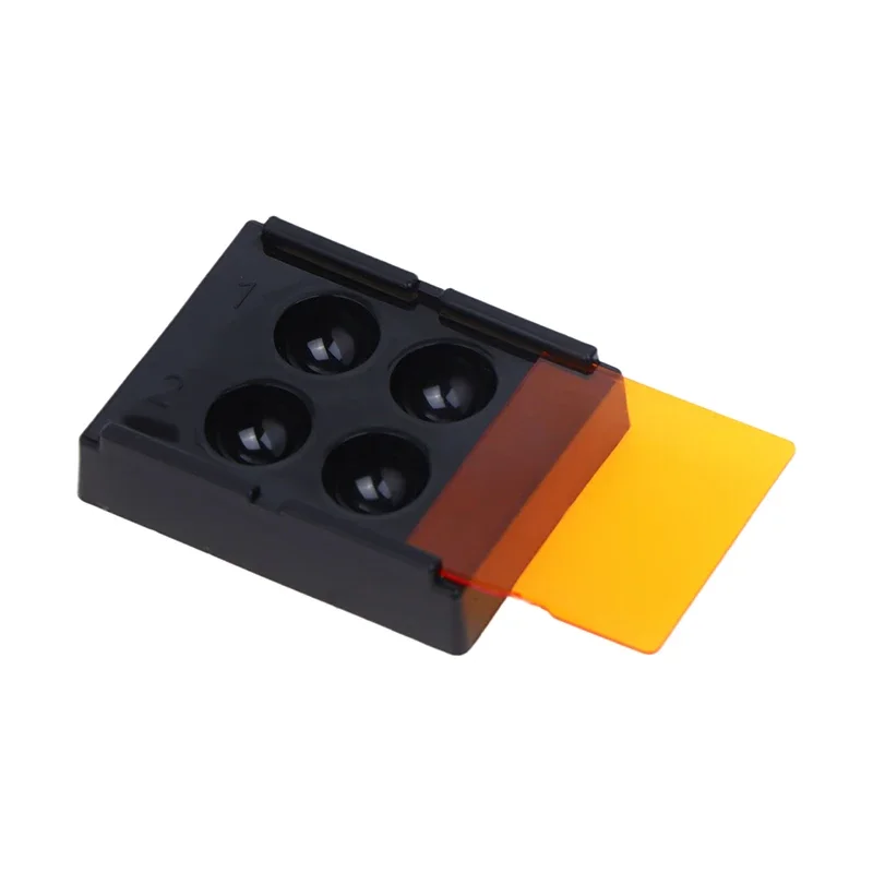 

1PCS 4 Holes Dental Shading Light Box Composite Resin Mixing Well Light-proof Storage Hading Color Toning Case Dentist Material