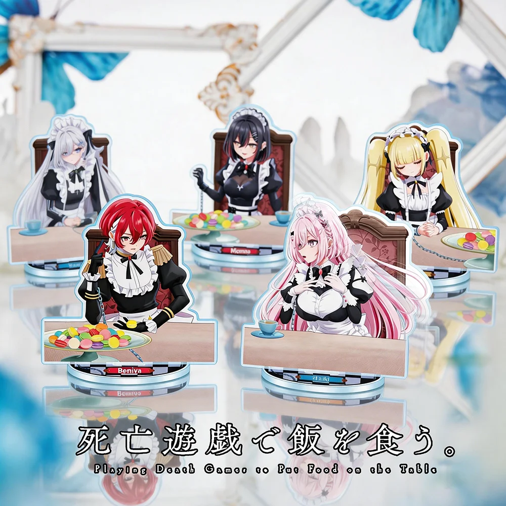 Anime Playing Death Games to Put Food on the Table 2026 New Acrylic Stand Keychain Beniva Menma Maid Style Character Merch