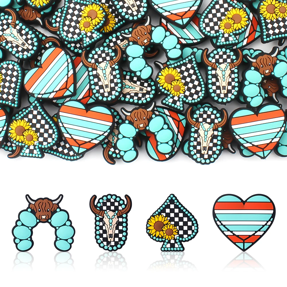 

5/10pcs New Silicone Beads Cow Love Daisy Shape Focal Beads For Jewelry Making DIY Bracelets Beaded Pen Jewelry Accessories Gift