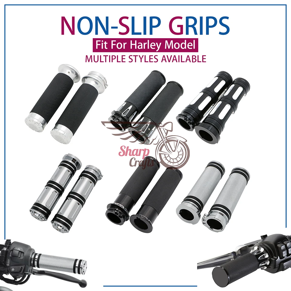 Motorcycle Handle Bar Hand Grips For Harley Heritage Softail Springer classic Cvo deluxe Slim Blackline breakout Bobber Chopper