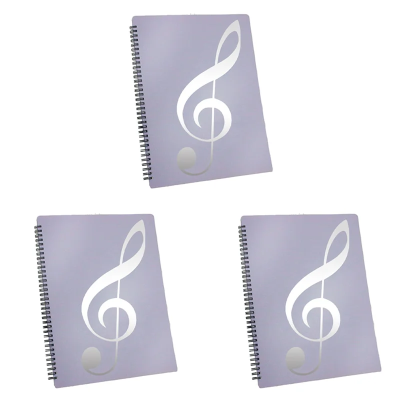 

ABHT-3X Sheet Music Folder, 60 Pages Capacity, Sheet Music/Holder,Fits Letter Size A4, Writable & Detachable(Purple)