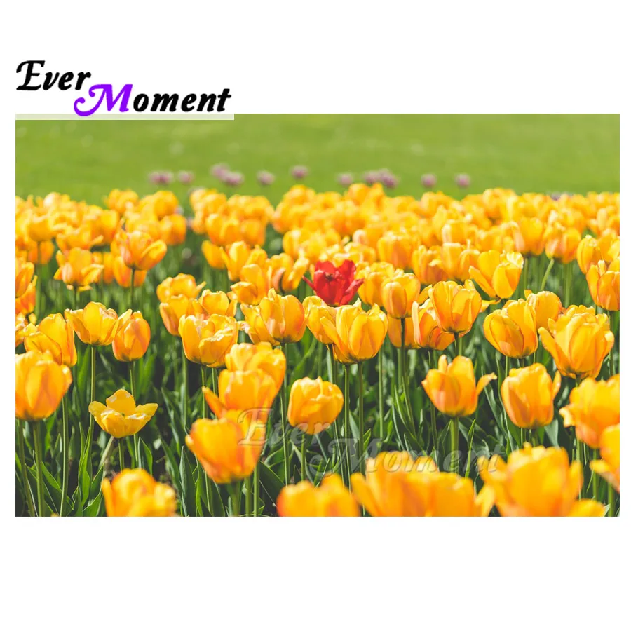 

Алмазная картина Ever Moment, желтый цветок, 5D DIY, ручная работа, полная квадратная дрель, картина со стразами, алмазная вышивка ASF1598