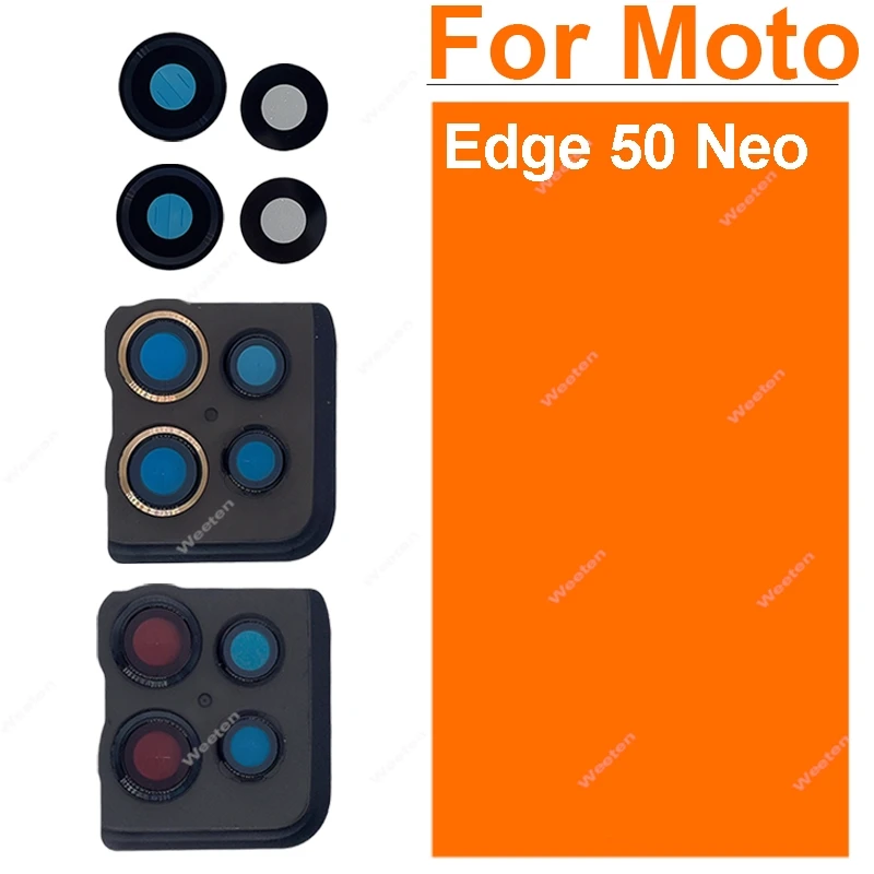 Back Camera Lens Glass Cover For Motorola MOTO Edge 50 Neo Cell Phone High Light Transmission Durable Material Parts Replacement