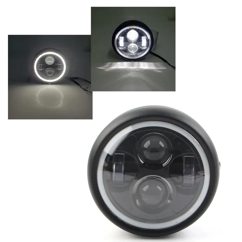 

5.75" LED Motorbike Headlight DRL Round Light Lamp For Harley Dyna Softail Sportster