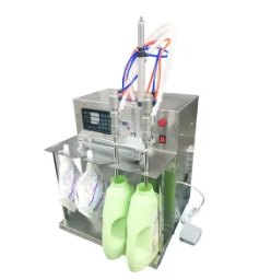 Semi-Automatic Dosing Filling Machine for Bagged Laundry Detergent Edible Oil Dishwashing Liquid Shower Gel Stand-up Pouches