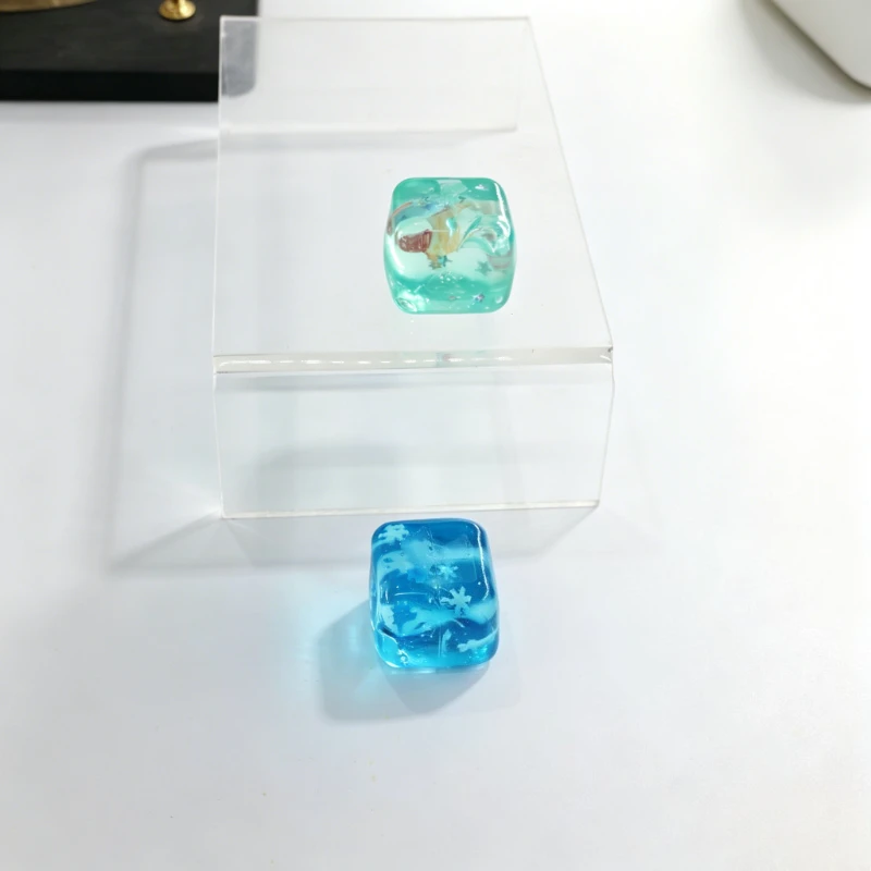Square Squeezable mini Toy Stress Reliever Blue and Green 3D Festival Gift Suitable for Children and Adults small toys