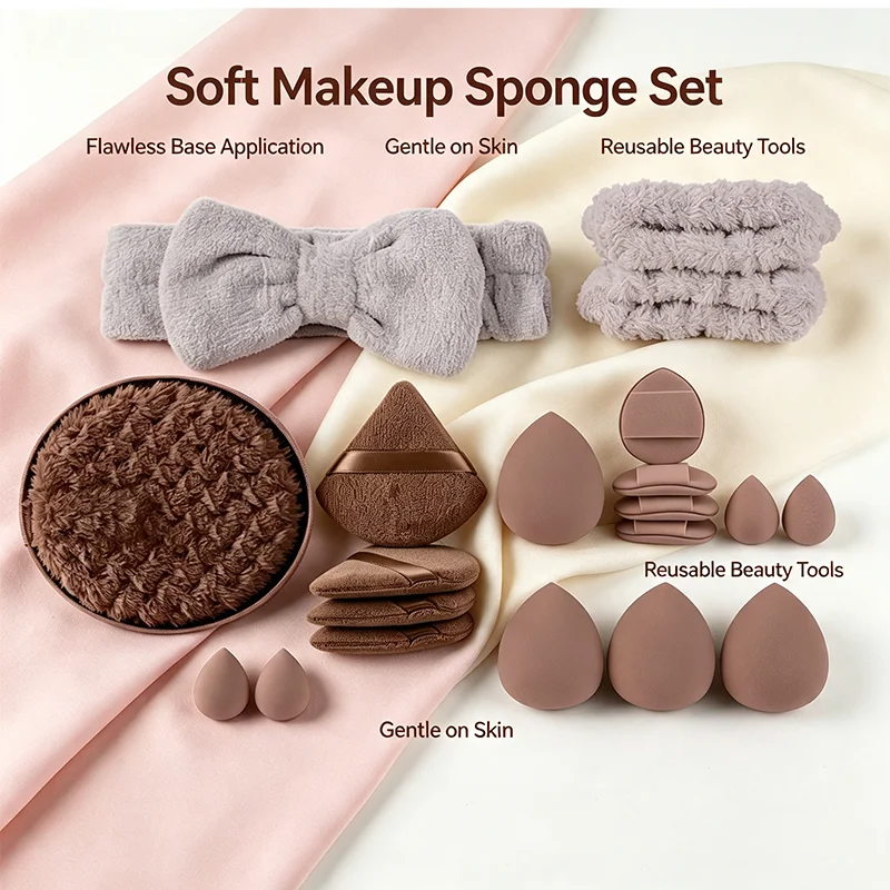 Beauty Blender In Makeup - 20Pcs Makeup Sponge Set Soft Beauty
