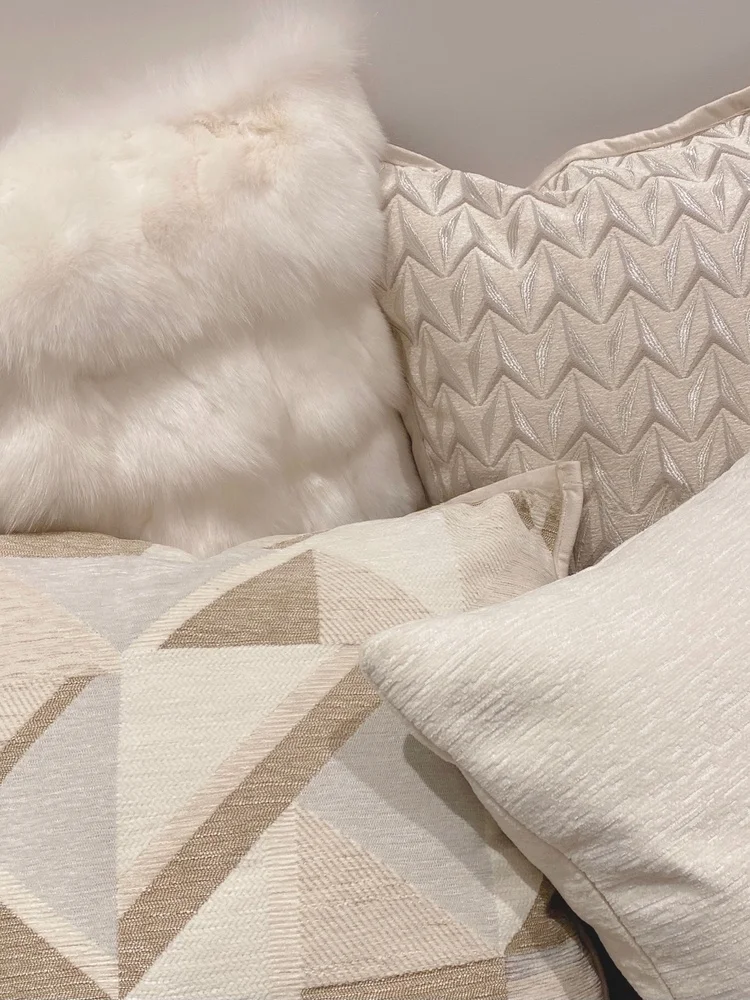 

Белая меховая подушка с наполнителем Texdr Attitude для дивана, квадратная, современная, простая, для домашнего декора