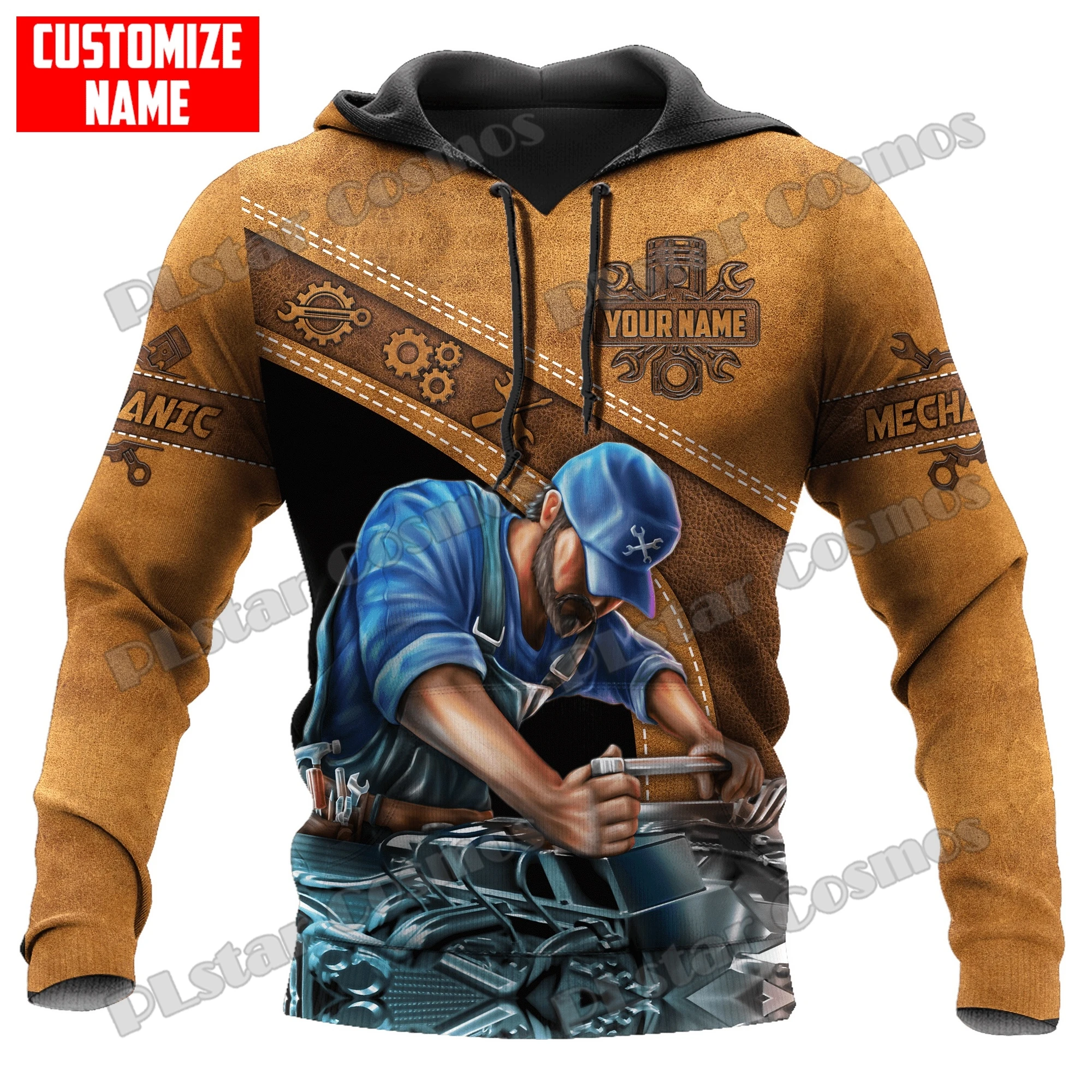 

Personalized Name Auto Mechanic 3D All Over Printed Men's Hoodie & Sweatshirt Autumn Unisex Streetwear Casual zip hoodies DK596